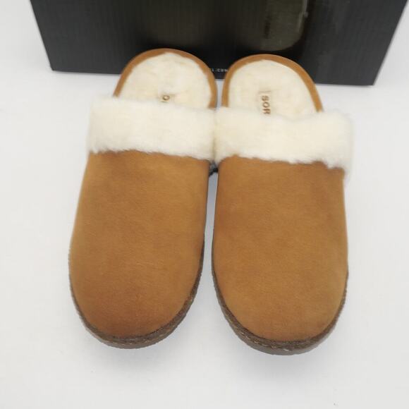 NEW SOREL Nakiska Slide II Women's 12 Suede Lined Slippers Brown Indoor/Outdoor - Picture 5 of 9